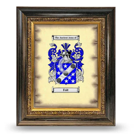 Foit Coat of Arms Framed - Heirloom