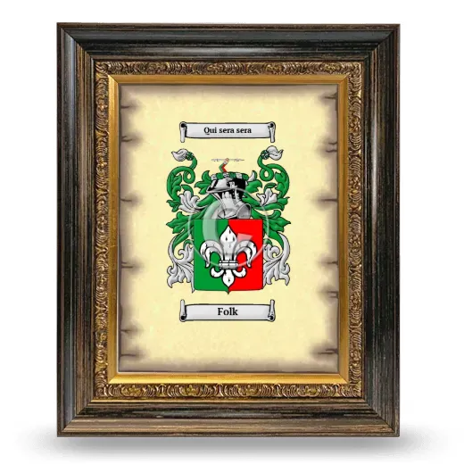 Folk Coat of Arms Framed - Heirloom