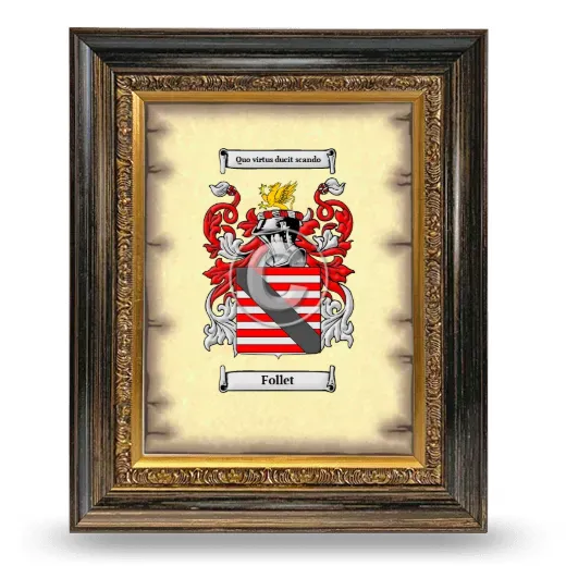 Follet Coat of Arms Framed - Heirloom