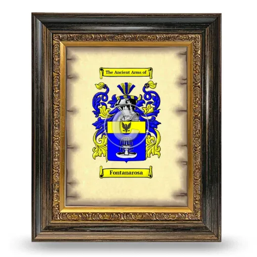 Fontanarosa Coat of Arms Framed - Heirloom