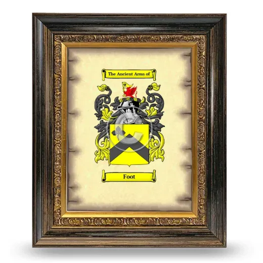 Foot Coat of Arms Framed - Heirloom