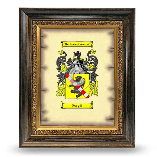 Forgit Coat of Arms Framed - Heirloom