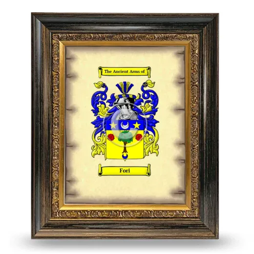 Fori Coat of Arms Framed - Heirloom