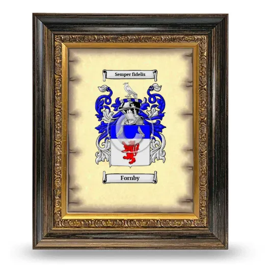 Fornby Coat of Arms Framed - Heirloom