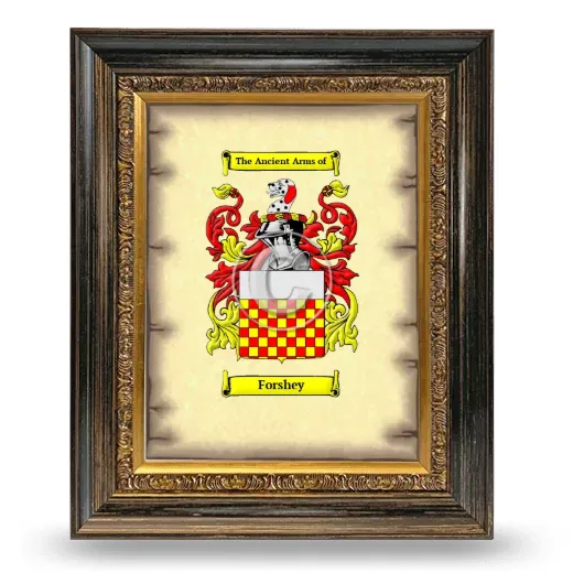 Forshey Coat of Arms Framed - Heirloom