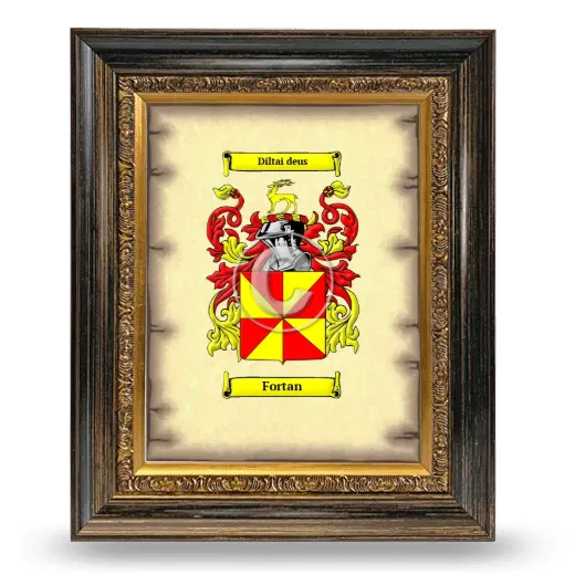 Fortan Coat of Arms Framed - Heirloom