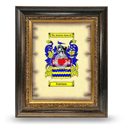 Fortown Coat of Arms Framed - Heirloom