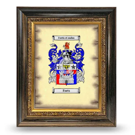 Forts Coat of Arms Framed - Heirloom