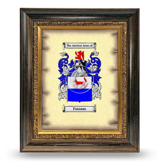 Fossum Coat of Arms Framed - Heirloom