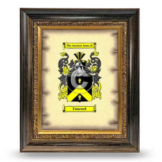 Foucard Coat of Arms Framed - Heirloom