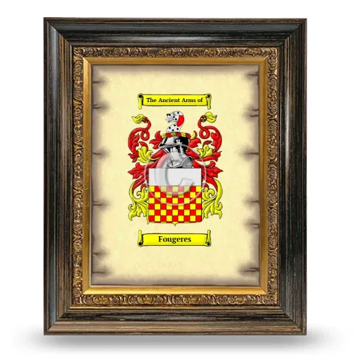 Fougeres Coat of Arms Framed - Heirloom