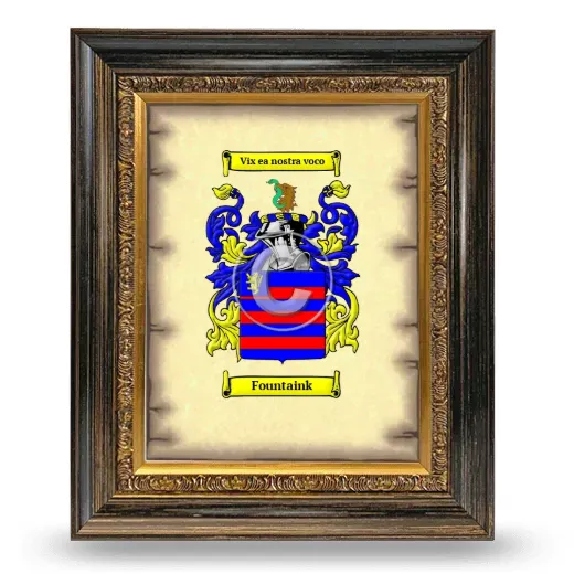 Fountaink Coat of Arms Framed - Heirloom