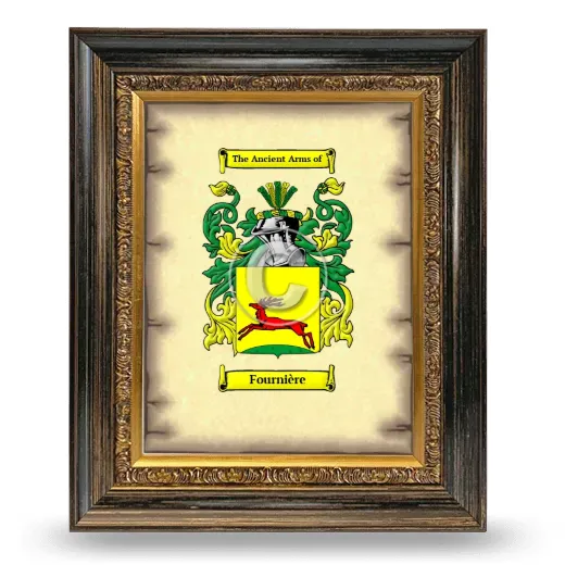 Fournière Coat of Arms Framed - Heirloom