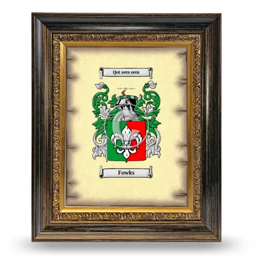 Fowks Coat of Arms Framed - Heirloom