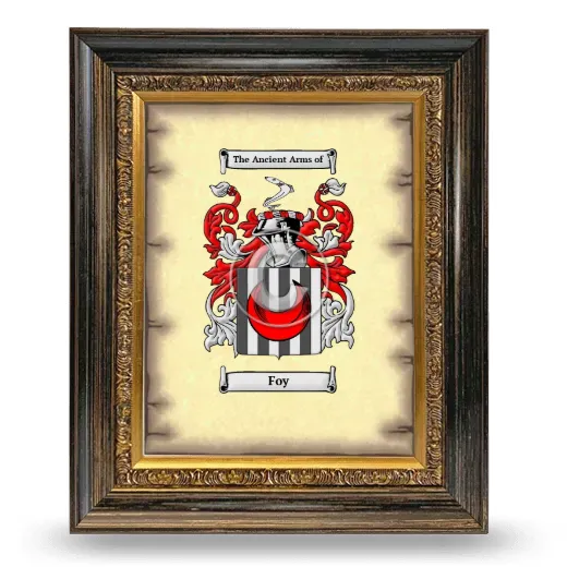Foy Coat of Arms Framed - Heirloom
