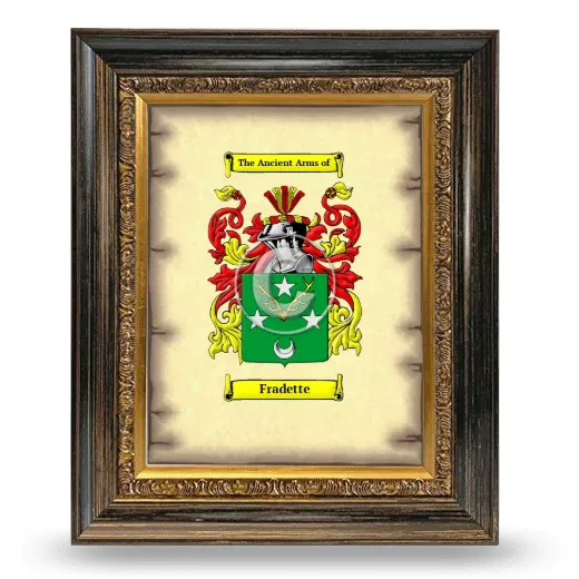 Fradette Coat of Arms Framed - Heirloom