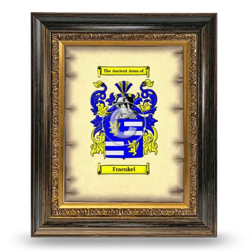 Fraenkel Coat of Arms Framed - Heirloom