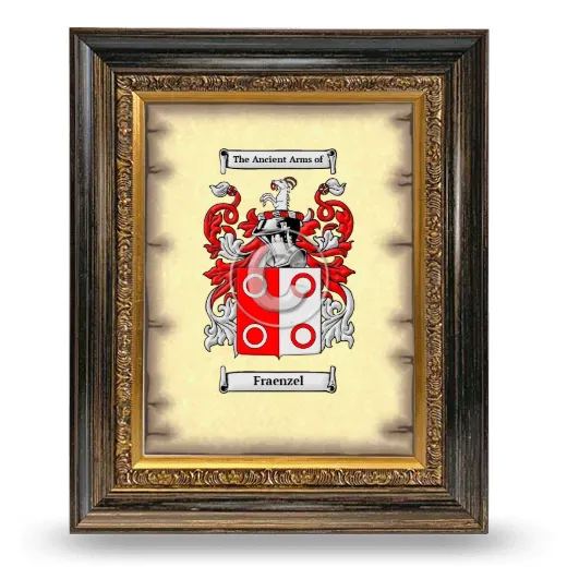 Fraenzel Coat of Arms Framed - Heirloom