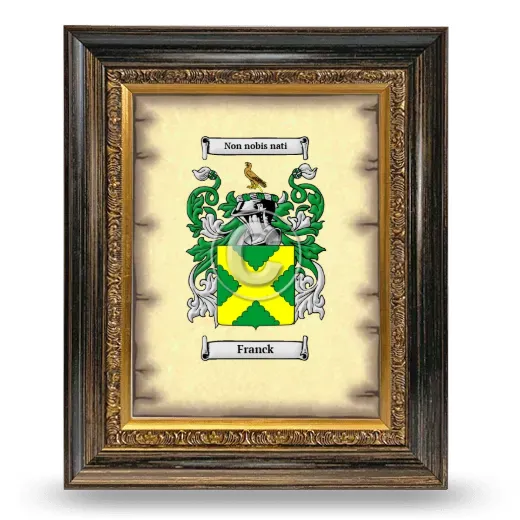 Franck Coat of Arms Framed - Heirloom