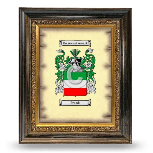 Frank Coat of Arms Framed - Heirloom
