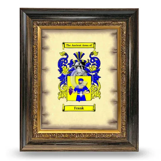 Frank Coat of Arms Framed - Heirloom