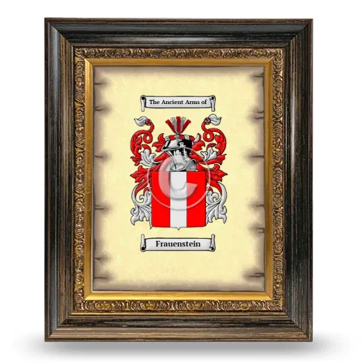 Frauenstein Coat of Arms Framed - Heirloom