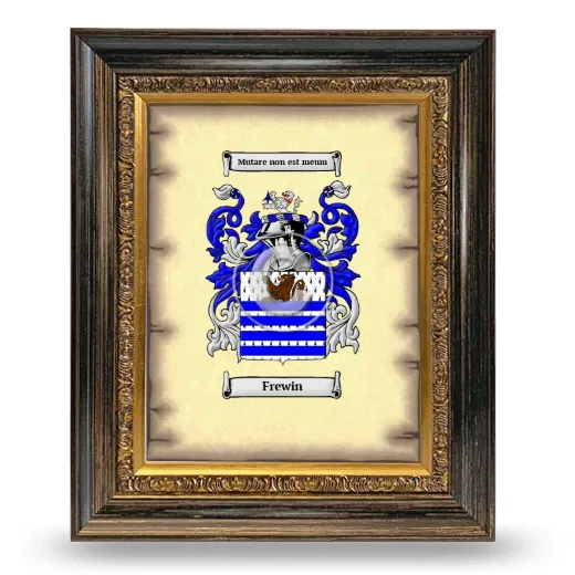 Frewin Coat of Arms Framed - Heirloom