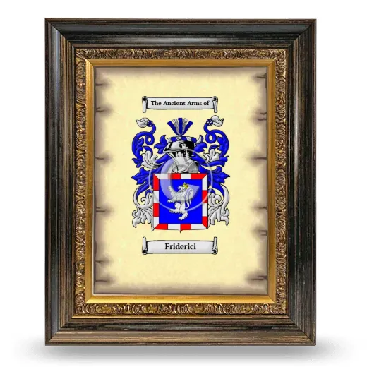 Friderici Coat of Arms Framed - Heirloom