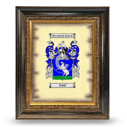Fried Coat of Arms Framed - Heirloom