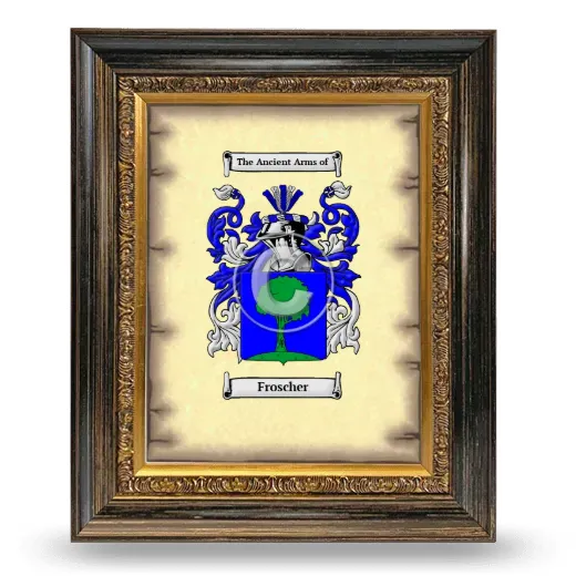 Froscher Coat of Arms Framed - Heirloom