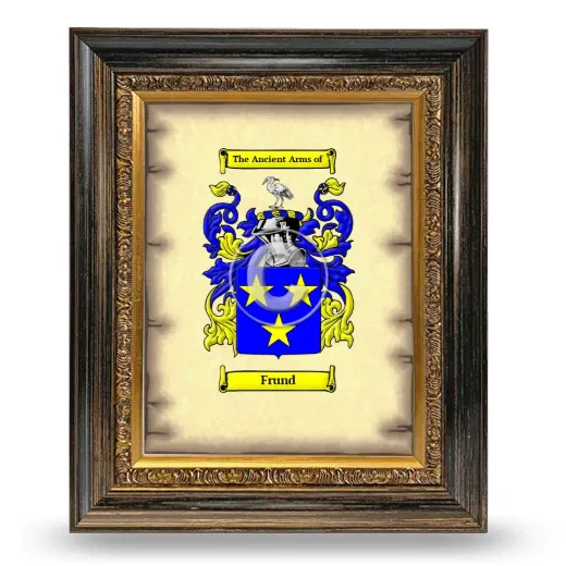 Frund Coat of Arms Framed - Heirloom