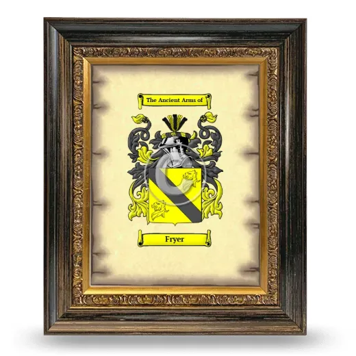 Fryer Coat of Arms Framed - Heirloom