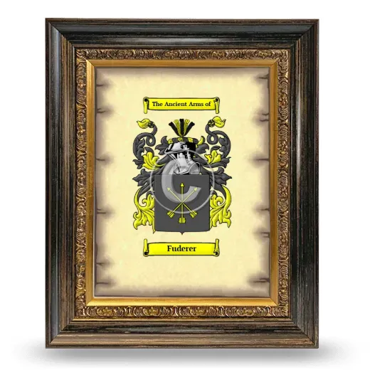 Fuderer Coat of Arms Framed - Heirloom