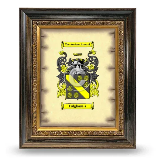 Fulgham-s Coat of Arms Framed - Heirloom