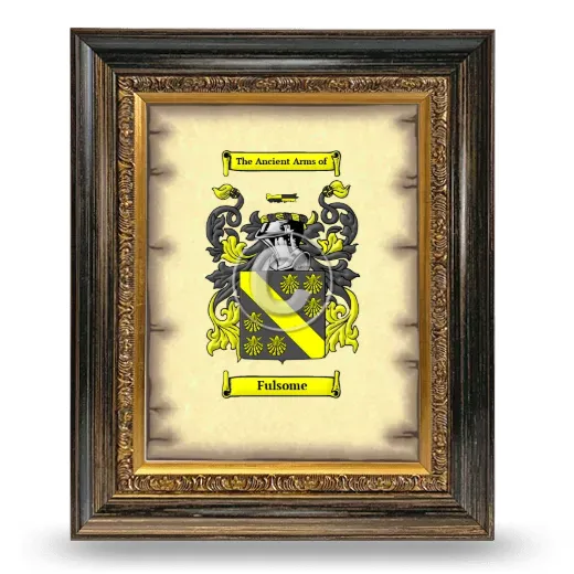 Fulsome Coat of Arms Framed - Heirloom