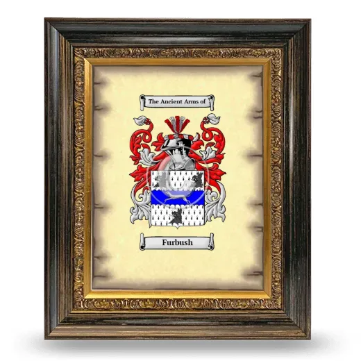 Furbush Coat of Arms Framed - Heirloom