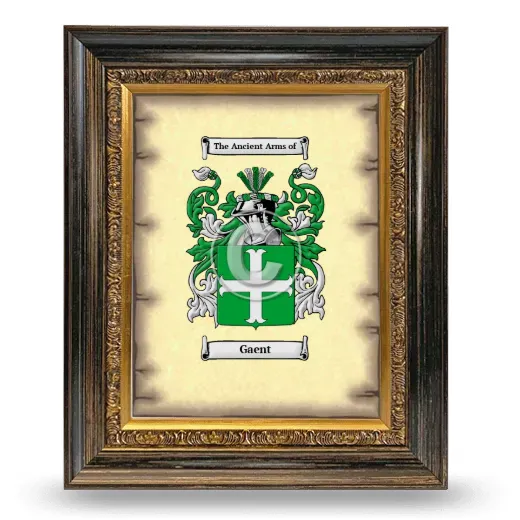 Gaent Coat of Arms Framed - Heirloom