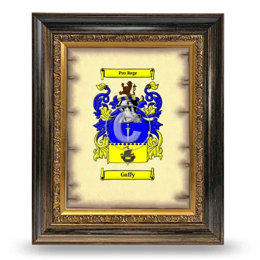 Gaffy Coat of Arms Framed - Heirloom