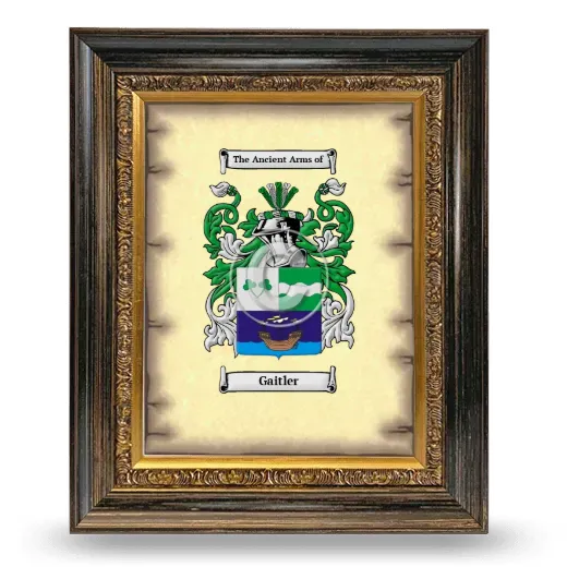 Gaitler Coat of Arms Framed - Heirloom