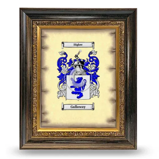 Gallaway Coat of Arms Framed - Heirloom