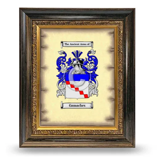 Gamaches Coat of Arms Framed - Heirloom
