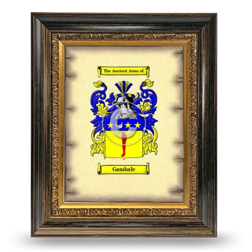 Gambale Coat of Arms Framed - Heirloom