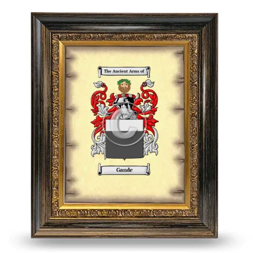 Gande Coat of Arms Framed - Heirloom