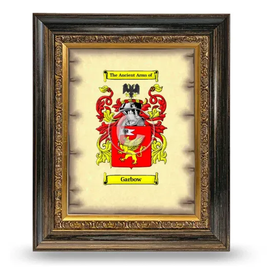 Garbow Coat of Arms Framed - Heirloom