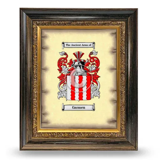 Garmen Coat of Arms Framed - Heirloom