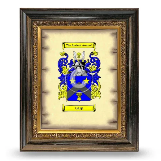Garp Coat of Arms Framed - Heirloom
