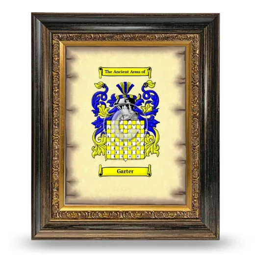 Garter Coat of Arms Framed - Heirloom