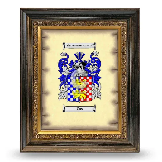 Gas Coat of Arms Framed - Heirloom