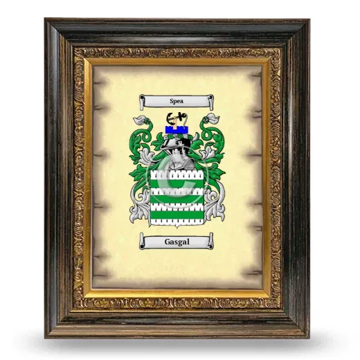 Gasgal Coat of Arms Framed - Heirloom