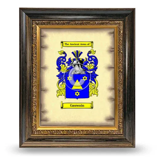 Gauwain Coat of Arms Framed - Heirloom